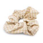 Accessorize London Women's Tan Gingham Hair Scrunchie