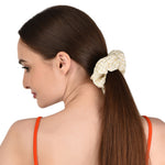 Accessorize London Women's Tan Gingham Hair Scrunchie