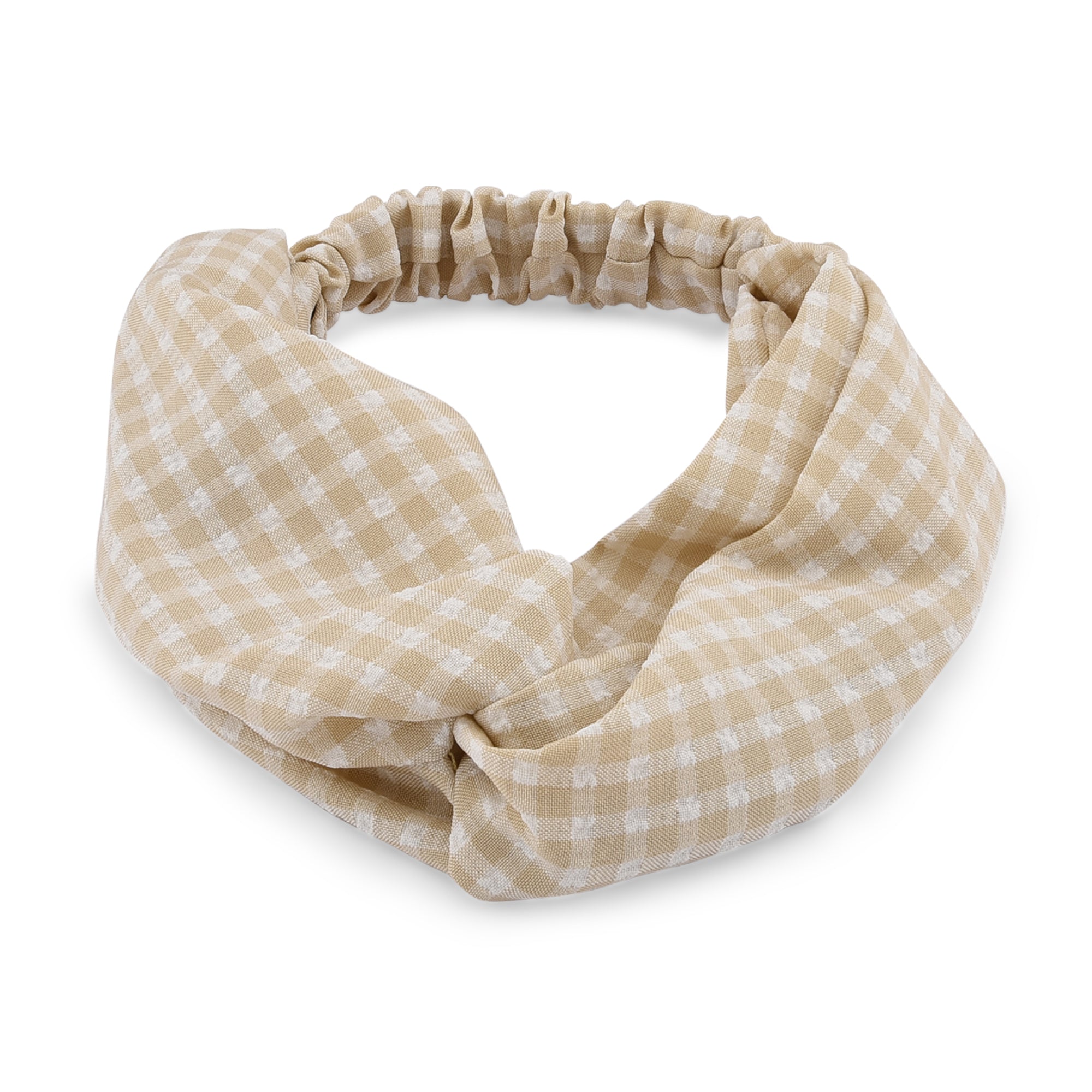 Accessorize London Women's Tan Gingham hair Bando
