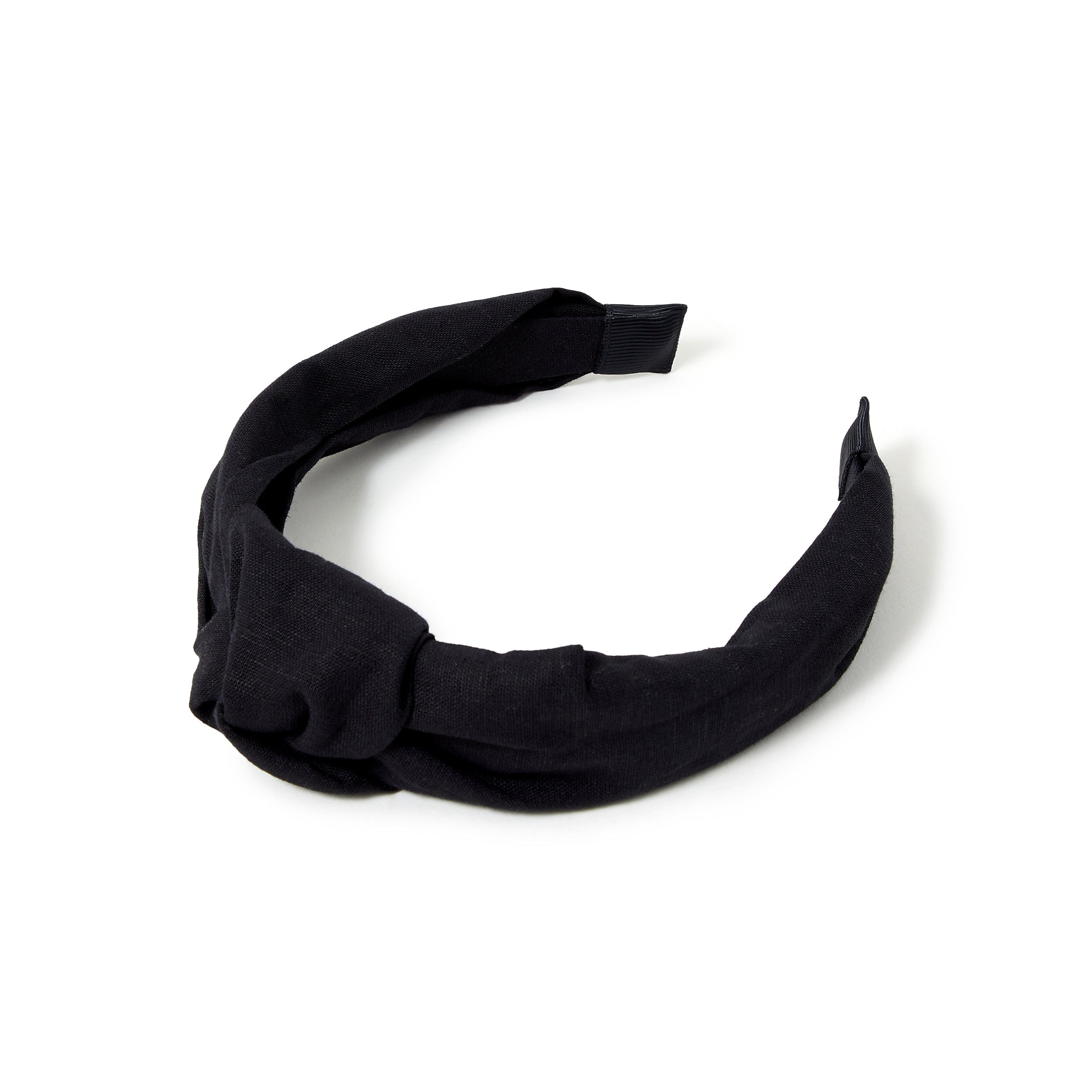 Accessorize London Women's Black Linen Knot Alice Hair Band
