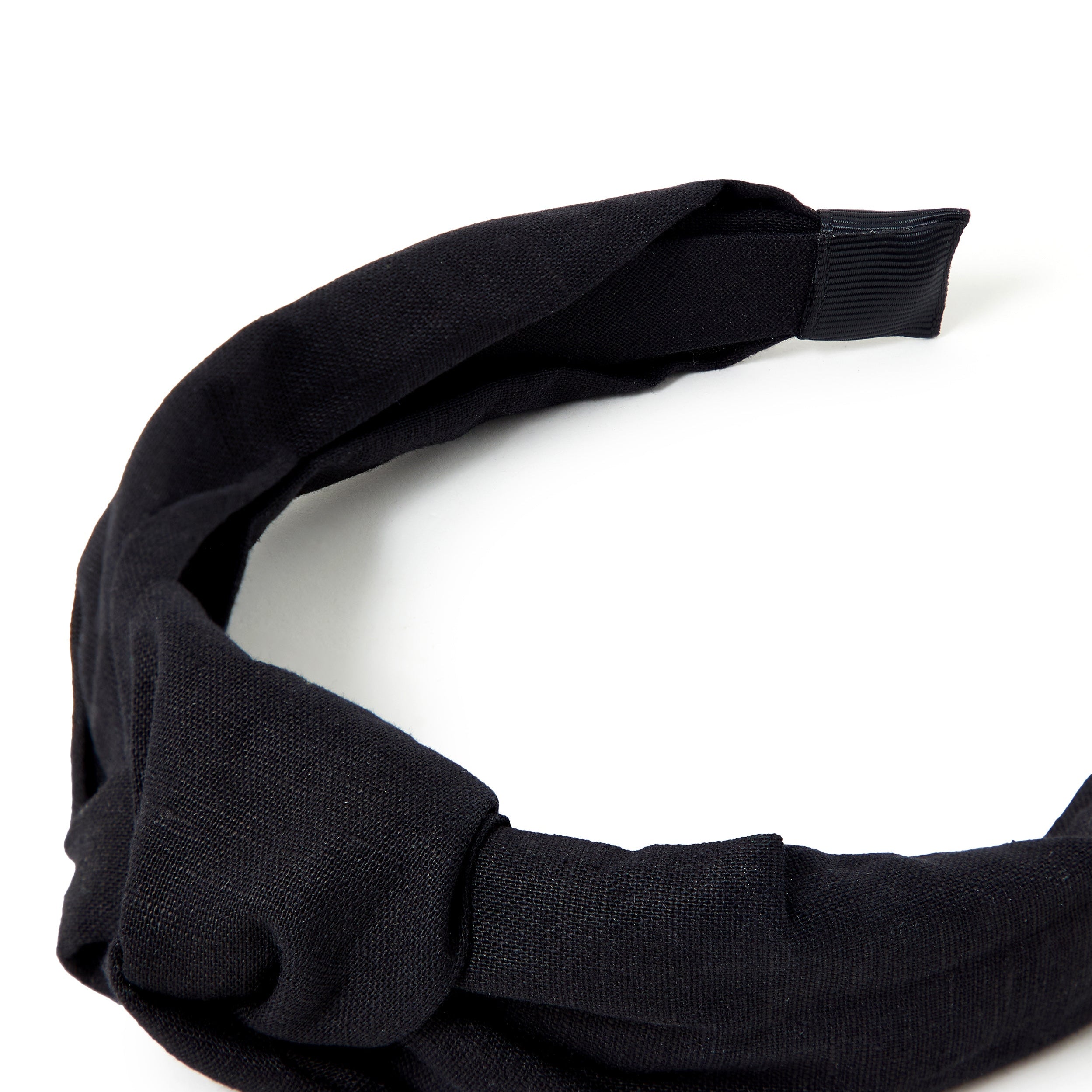 Accessorize London Women's Black Linen Knot Alice Hair Band