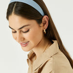 Accessorize London Women's Textured Light Blue Pu Alice Hair Band