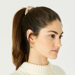 Accessorize London Women's Set of 3 Textured Pu Hair Scrunchies