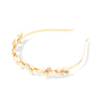 Accessorize London Women's Ivory Floral Gem Alice Hair Band