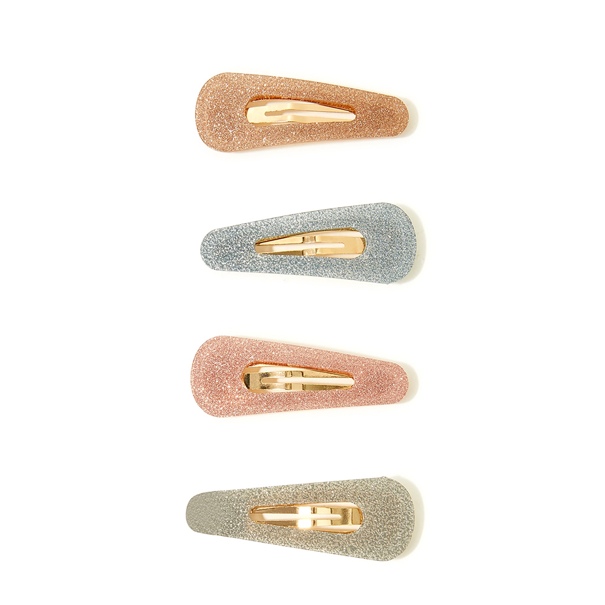 Accessorize London Women's Set of 4 Trapped Glitter Snap Hair Clips