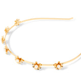 Accessorize London Women's Gold Floral Alice Hair Band
