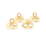 Accessorize London Women's Pack Of 4 Pearl Ring Hair Claw Clips