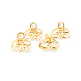 Accessorize London Women's Pack Of 4 Pearl Ring Hair Claw Clips