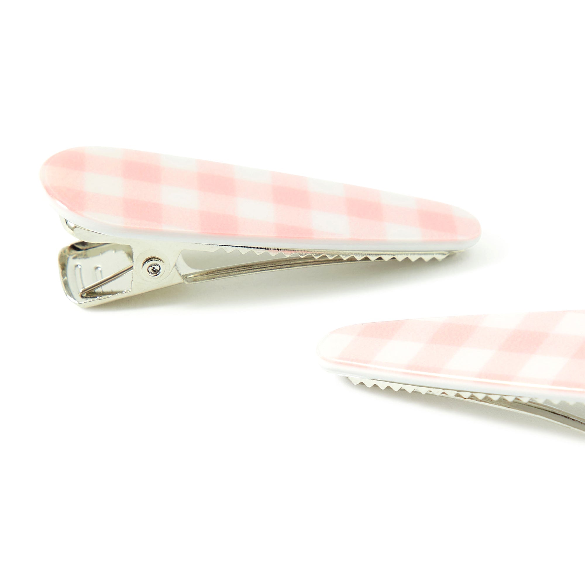 Accessorize London Women's Pack of 2 Gingham Snap Hair Clips