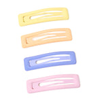 Accessorize London Women's Pack of 4 Pastel Rectangle Snap Hair Clips