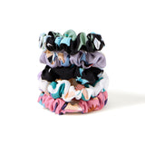 Accessorize London Women's Pack of 5 Mixed Flower Hair Scrunchies