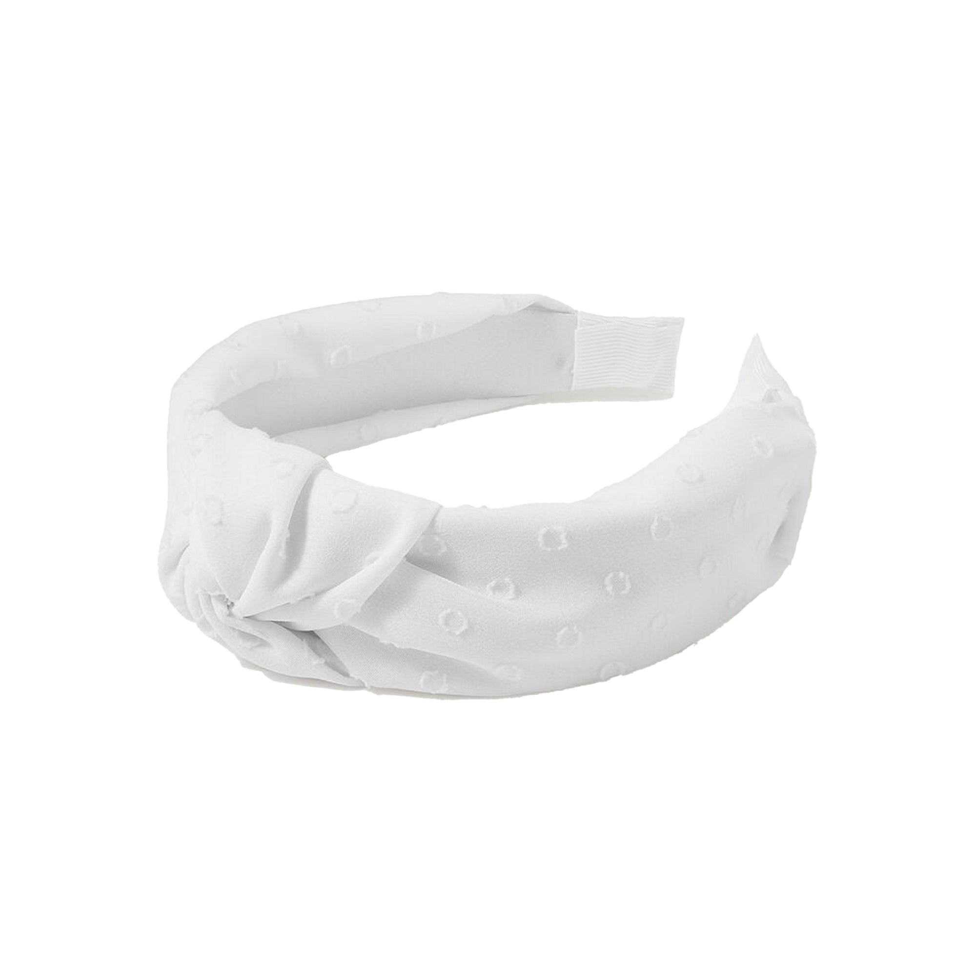 Accessorize London Women's White Dobby Knot Alice Band