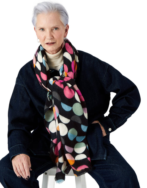 Accessorize London Women's Retro Spot Blanket Scarf