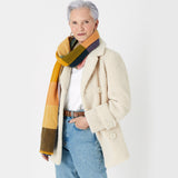 Accessorize London Women's Kady Colourblock Check Blanket Scarf