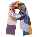 Accessorize London Women's Kady Colourblock Check Blanket Scarf