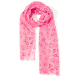 Accessorize London Women's OPP Hearts Print Scarf