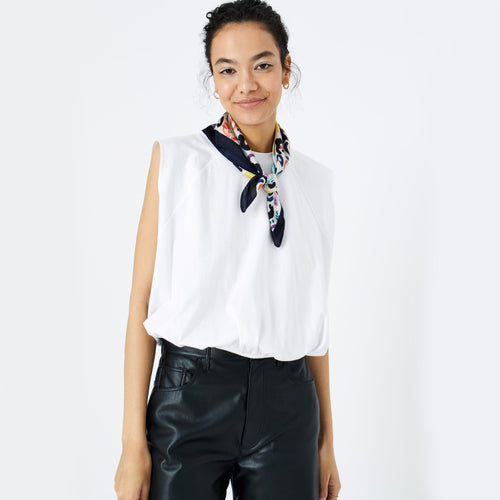 Accessorize London Women's Anne Abstract Small Satin Square Scarf
