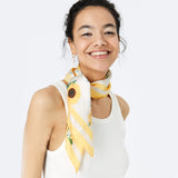 Accessorize London Women's Sienna Sunflower Large Satin Square Scarf