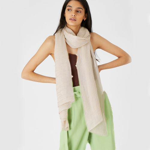 Accessorize London Women'S Glitter Occasion Scarf-Natural
