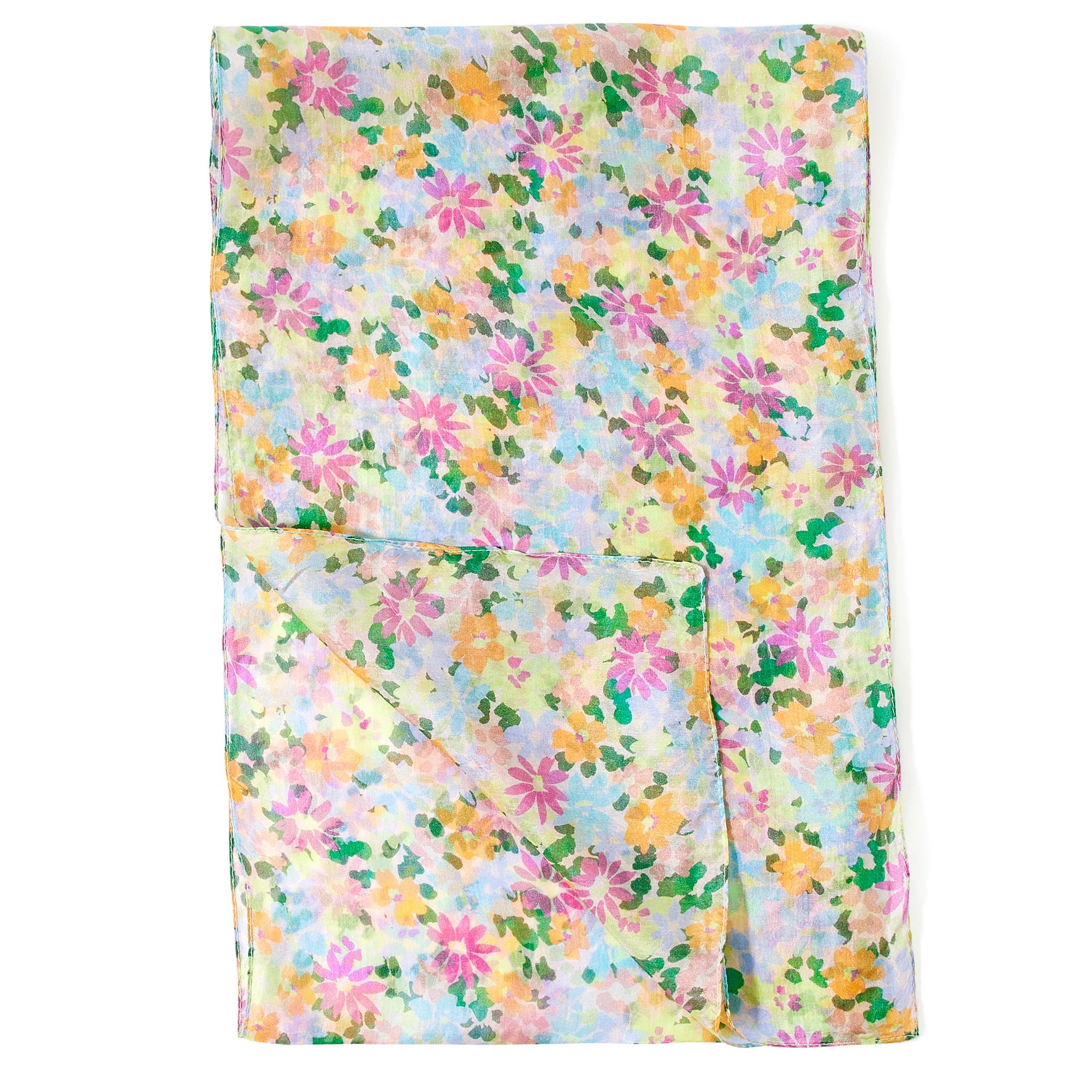 Accessorize London Women's Bright Floral Silk Scarf