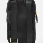 Accessorize London Women's Faux Leather Black Gym Accessory Phone Bag