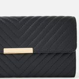 Accessorize London women's Black Large Quilt Wallet Purse