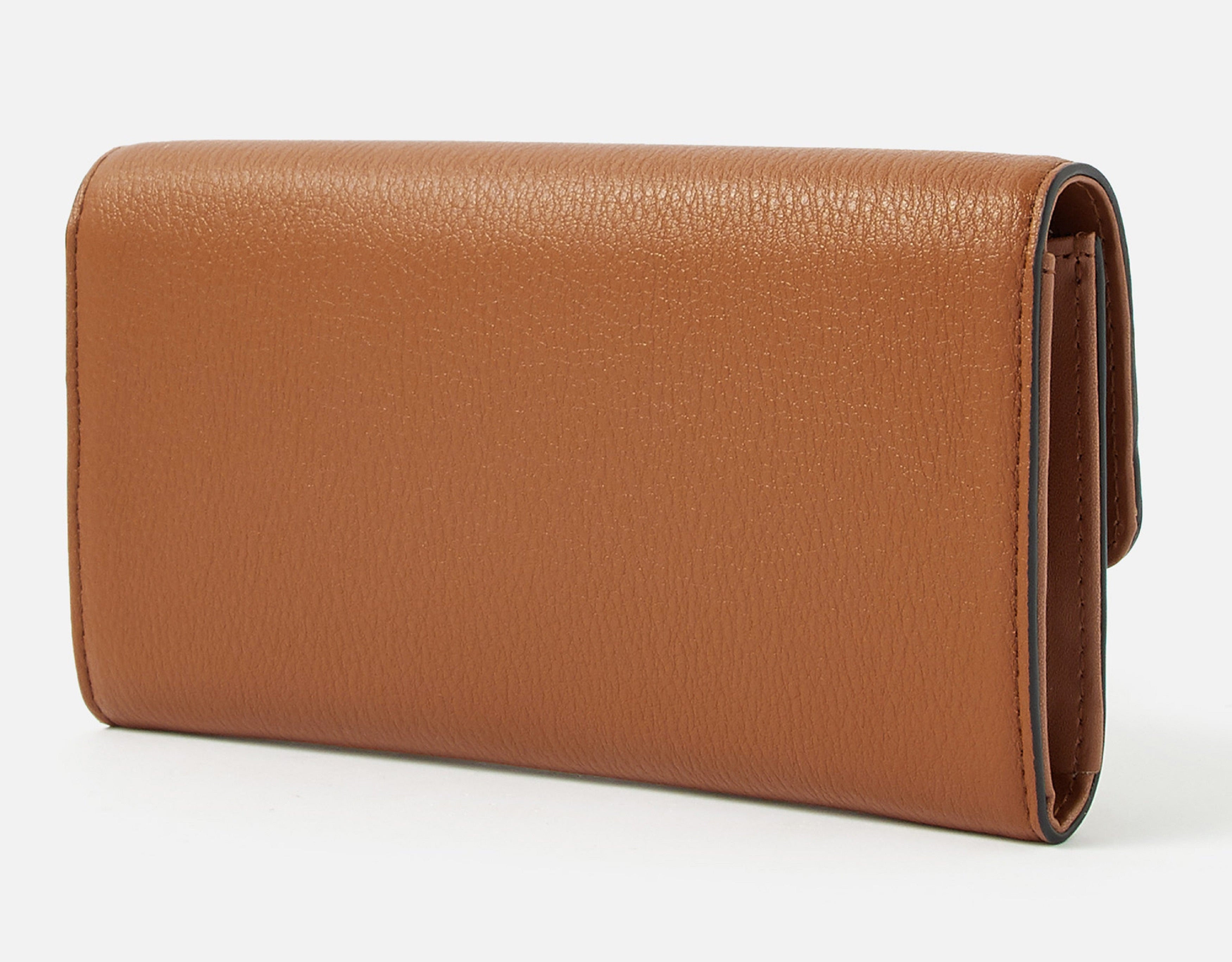 Accessorize London women's Tan Large A Stud Wallet purse
