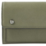 Accessorize London women's Khaki Large A Stud Wallet purse
