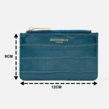 Accessorize London women's teal Croc Cardholder wallet purse