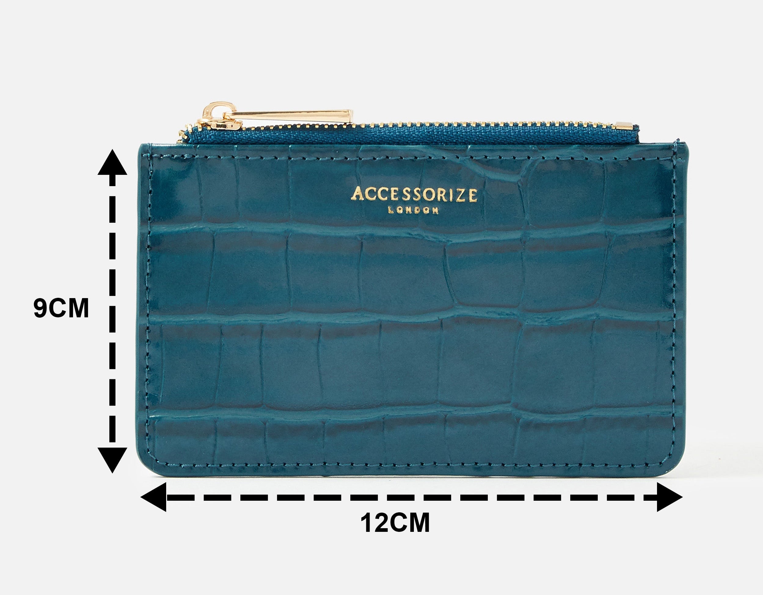 Accessorize London women's teal Croc Cardholder wallet purse