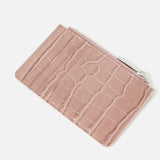 Accessorize London women's Pink Croc Cardholder wallet purse