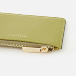 Accessorize London Women's Faux Leather Lime Plain Card Holder