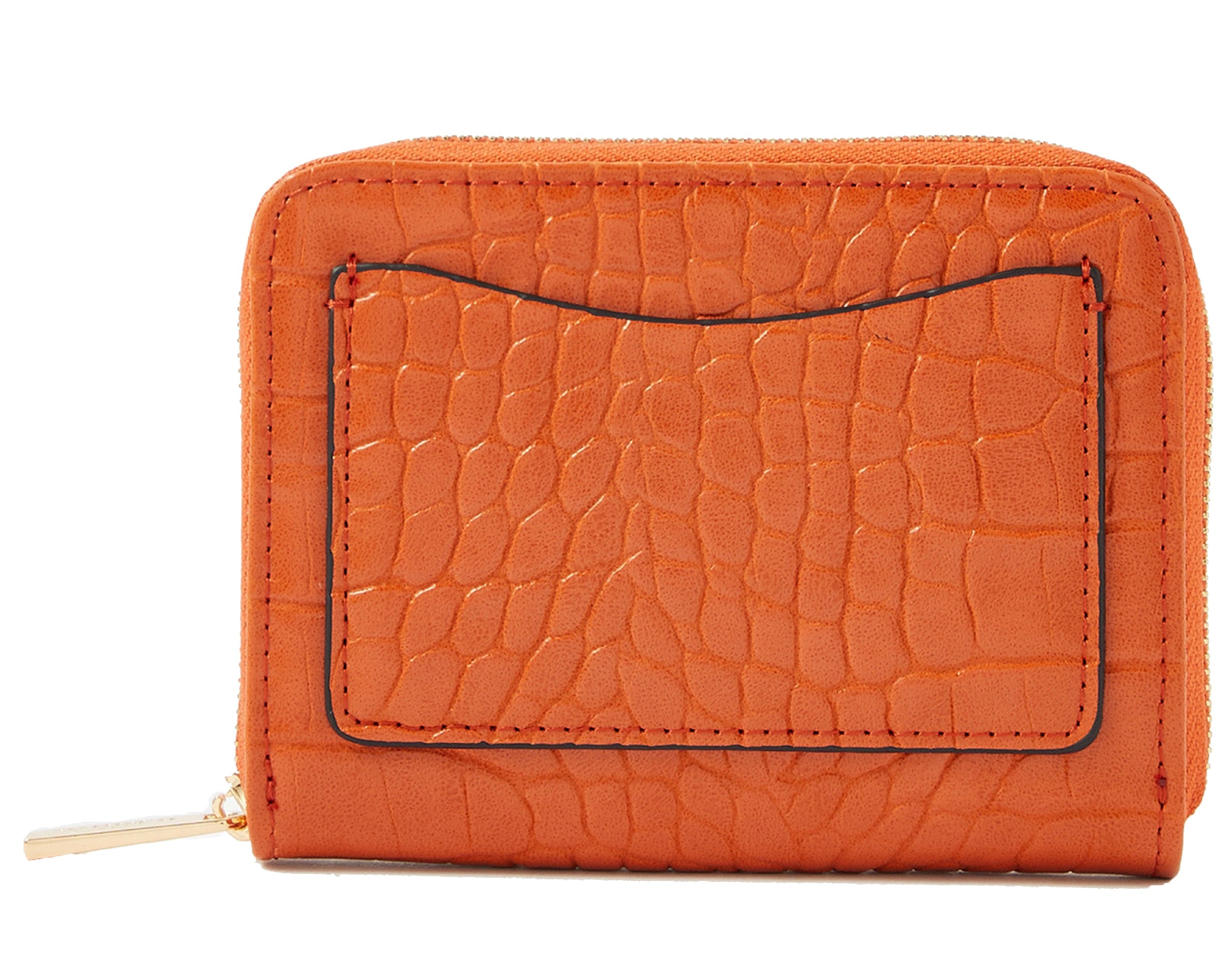 Accessorize London women's Orange Front Flap Cardholder wallet purse