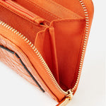 Accessorize London women's Orange Front Flap Cardholder wallet purse