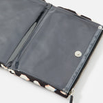 Accessorize London Women's Faux Leather Darks-Multi Double Zip Pouch