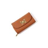 Large Brown Butterfly Profile Wallet Purse