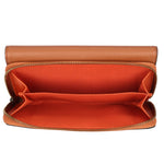Faux Leather Brown Butterfly Large Profile Wallet Purse