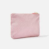 Accessorize London Women's Beaded Pink Floral Embellished Pouch Make Up Bag