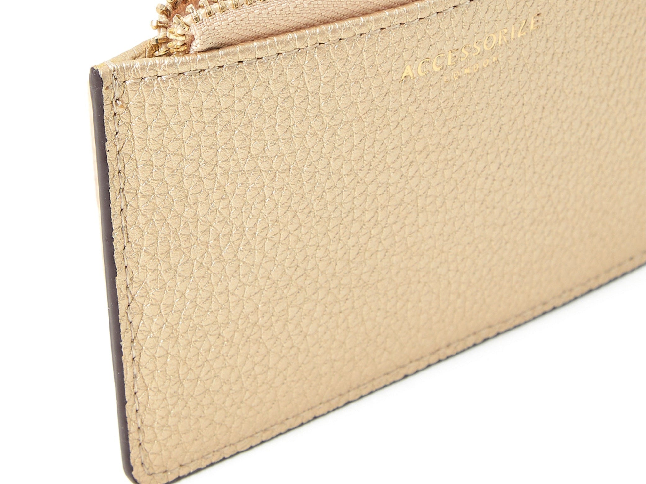 Accessorize London Women's Faux Leather Metallic Cardholder Wallet