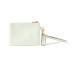 Accessorize London Women's Faux Leather White Charm Wristlet Wallet