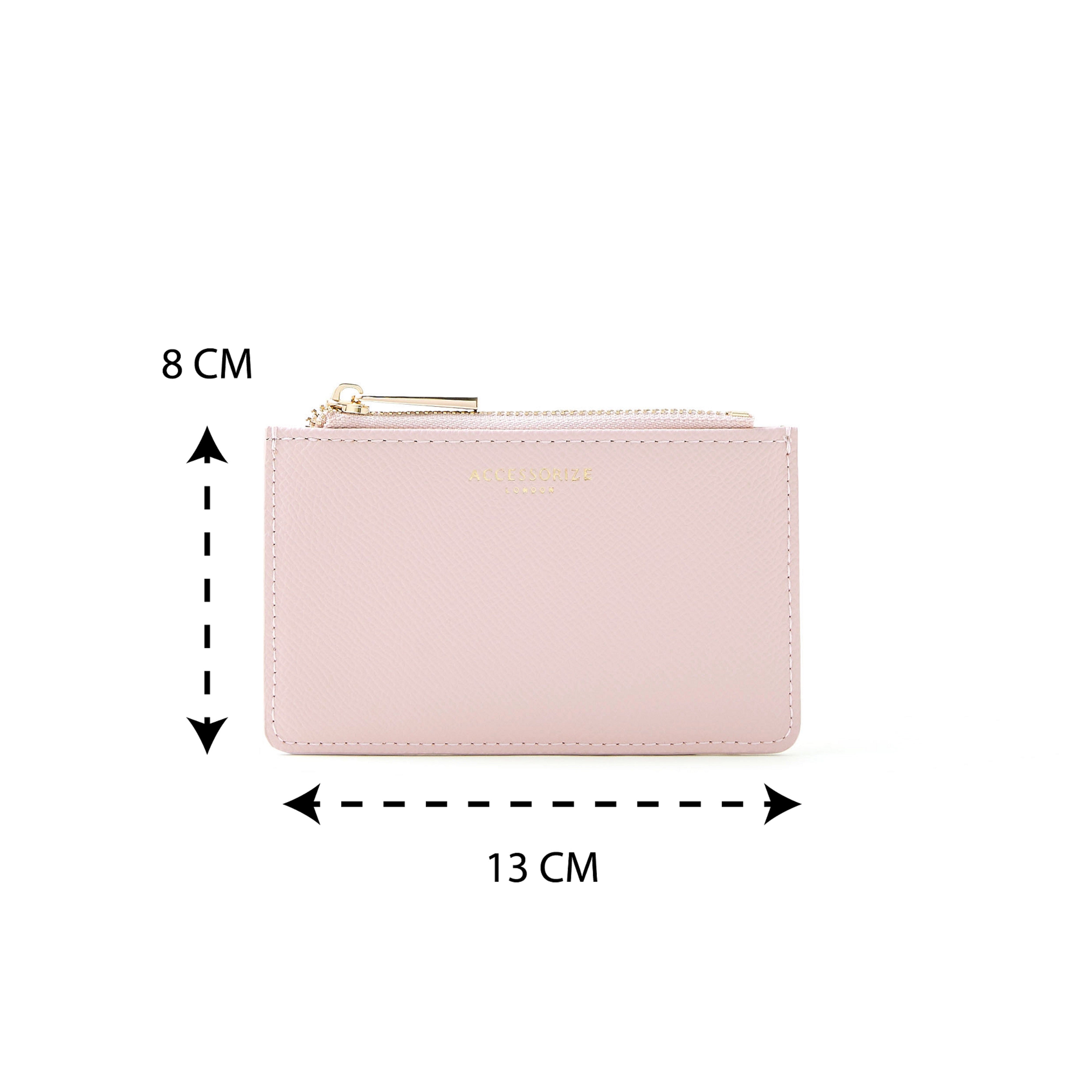 Accessorize London Women's Faux Leather Nude Casey Cardholder Wallet