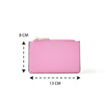Accessorize London Women's Faux Leather Pink Casey Cardholder wallet