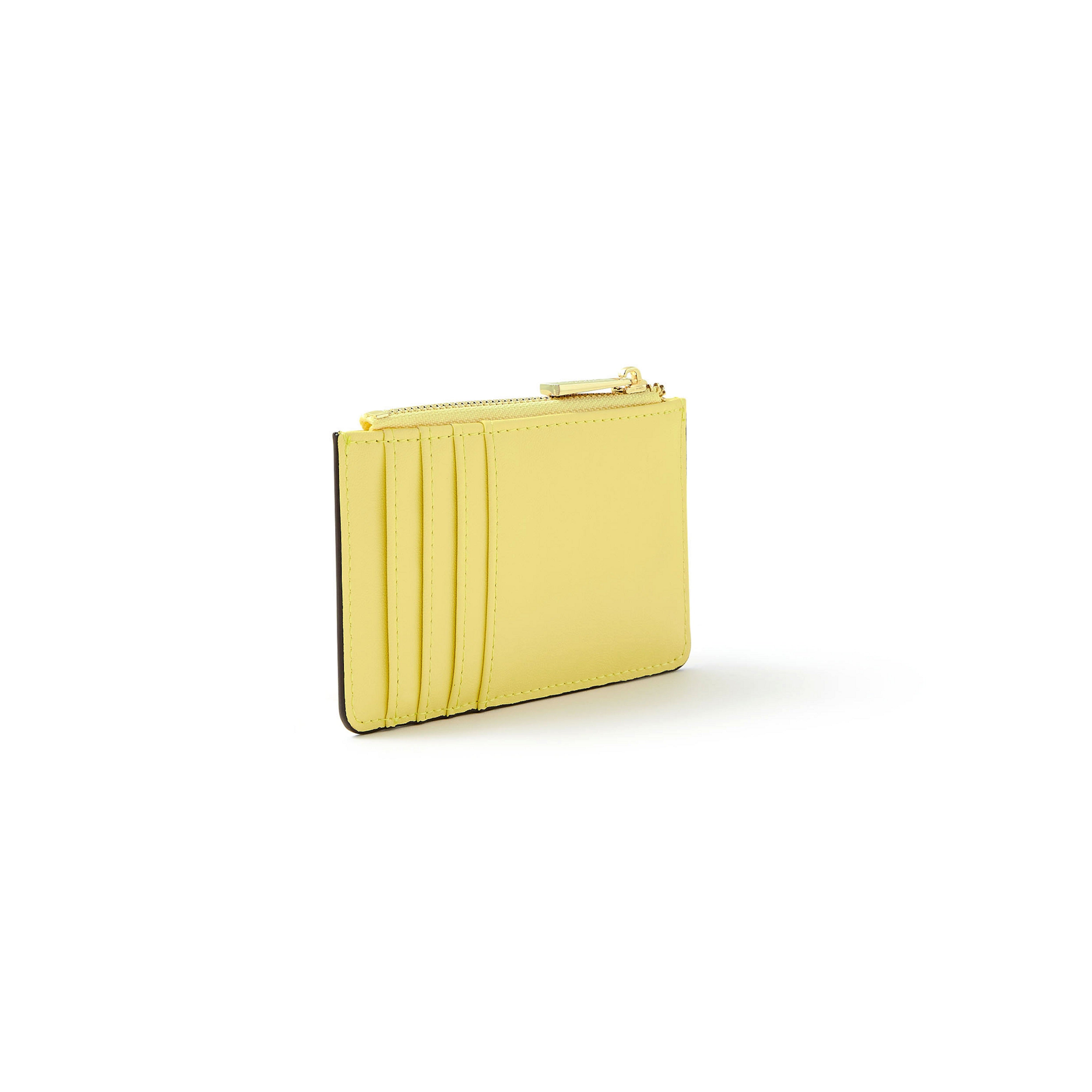 Accessorize London Women's Faux Leather Yellow Casey Cardholder Wallet - Accessorize India