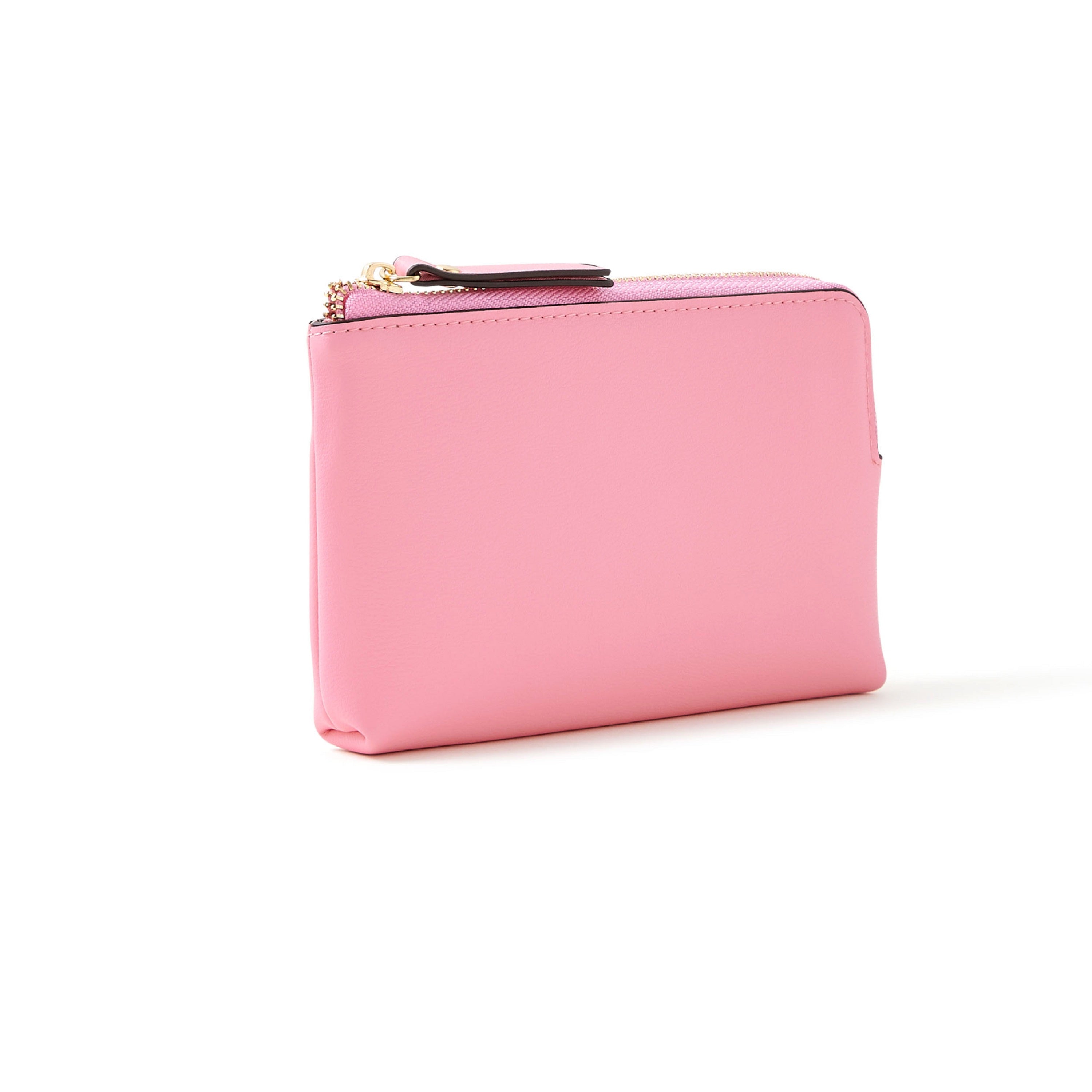 Accessorize London Women's Faux Leather Pink Colourblock Coin Purse - Accessorize India