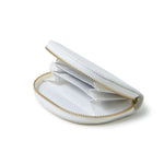 Accessorize London Women's Faux Leather White Quilted Mini Purse Bag