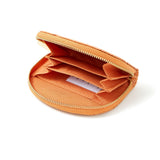 Accessorize London Women's Faux Leather Orange Crescent Purse Wallet