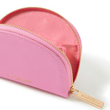 Accessorize London Women's Faux Leather Pink Crescent Purse Wallet