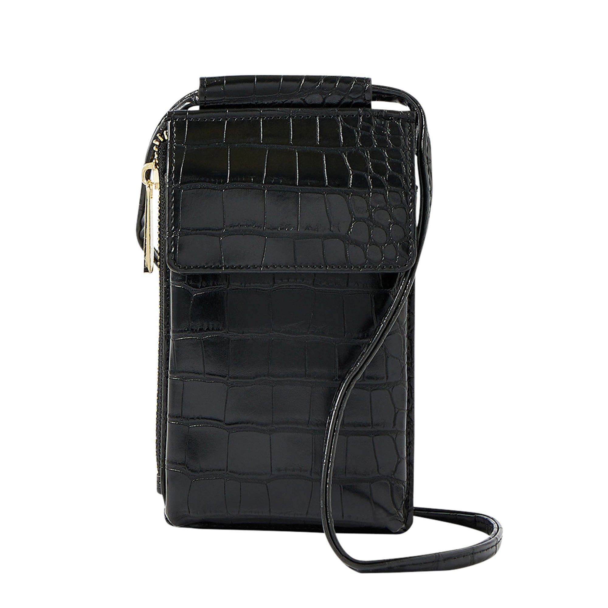 Buy Black Carrie Croc Phone Bag Online Accessorize India