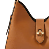 Accessorize London women's Tan Talia Large Twistlock bag