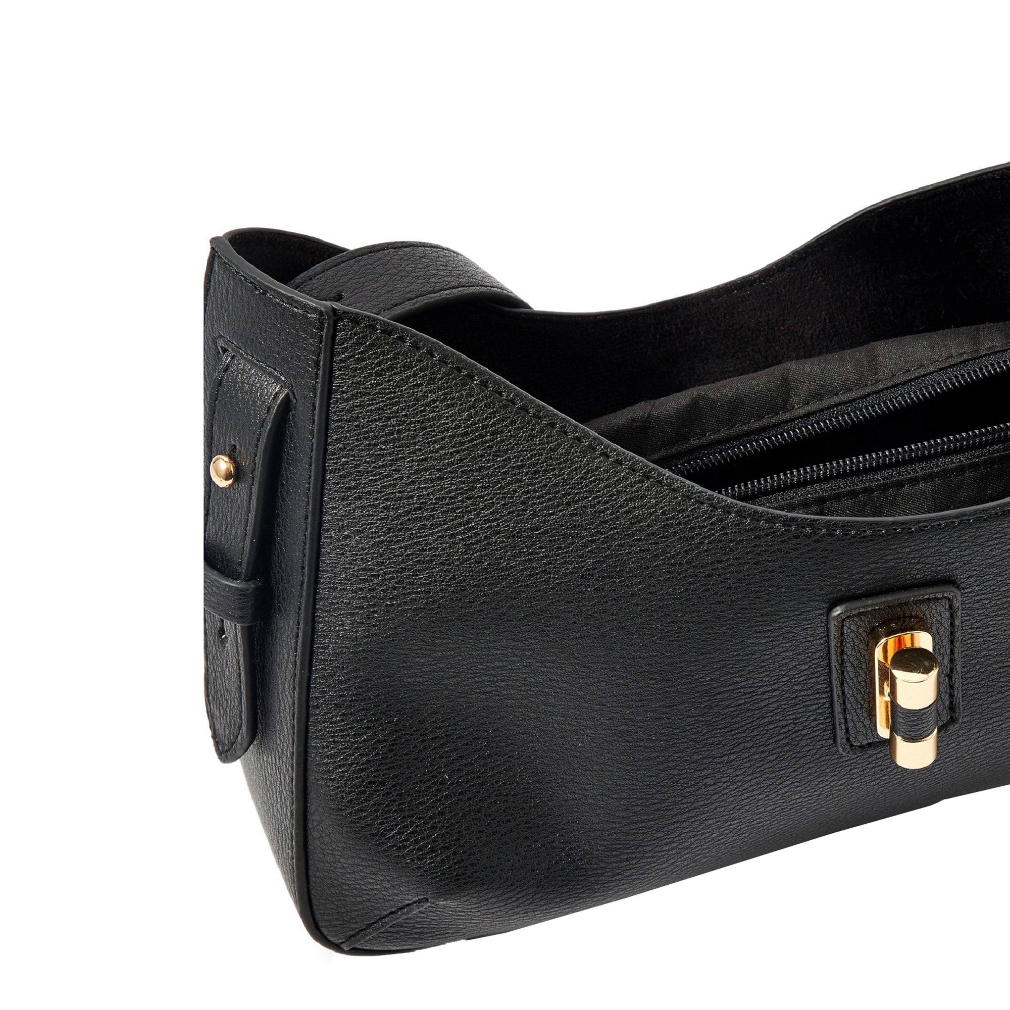 Accessorize London women's black Talia Small Twistlock bag